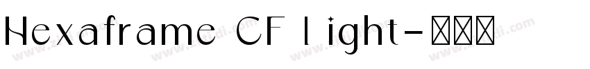 Hexaframe CF Light字体转换